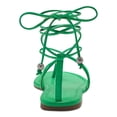 thumbnail image 2 of INC Womens Green Strappy Embellished Amille Round Toe Lace-Up Thong Sandals Shoes 7.5 M, 2 of 4