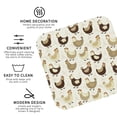 thumbnail image 4 of Kll Square Drink Coasters Set Of 4,Pu Leather Absorbent Coasters Set Decorative Coffee Cup Coasters Housewarming Gift For Home Decor-Chicken Cartoon, 4 of 9