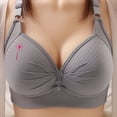 thumbnail image 2 of Wiyuqeen Bras for Women No Underwire Pink Ribbon Supportive Everyday Bras Plus Size Full Coverage Push Up Bralettes, 2 of 5