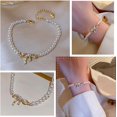 thumbnail image 5 of Pearl Bracelets for Women Dainty Bow Charm Bracelet Baroque Pearl Jewelry Trendy Stuff Bridesmaid Bridal Wedding Jewelry Gifts, 5 of 6