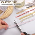 thumbnail image 4 of Banda de trenzado metálico Uxcell, 1/2 pulgada de ancho, 9 yardas de cinta de poliéster para manualidades de bricolaje, 4 of 7