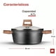 thumbnail image 3 of Olla Alta Ultrachef Antiadherente Master Stone Tapadera DE Vidrio Templado 4.1 L 24 cm, 3 of 6