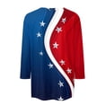 thumbnail image 5 of 4th of July Shirts Women Casual 3/4 Sleeve American Flag Print T-Shirts Round Neck Independence Day Patriotic Pullover USA 250th Anniversary Celebration Party 1776-2026 Blouses, S, 5 of 5