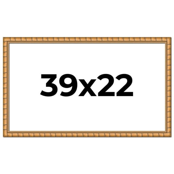 39x22 Frame Gold Real Wood Picture Frame Width 1.5 inches | Interior Frame Depth 0.5 inches |