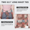 thumbnail image 6 of Pioneer Flower Floral Print Pattern Apron for Women and Men, Cotton Linen Waterproof with Pockets, Adjustable, 33x27 Inch for Kitchen, Gardening, BBQ, Salon, 6 of 6
