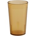 thumbnail image 5 of TrueCraftware-Set of 12 Pebbled Tumbler/Drinking Cups 9-1/2-Ounce Amber Color- Reusable Premium Water Iced Tea Glasses Stackable Dishwasher Safe Break-Resistant for Home and Restaurants, 5 of 6