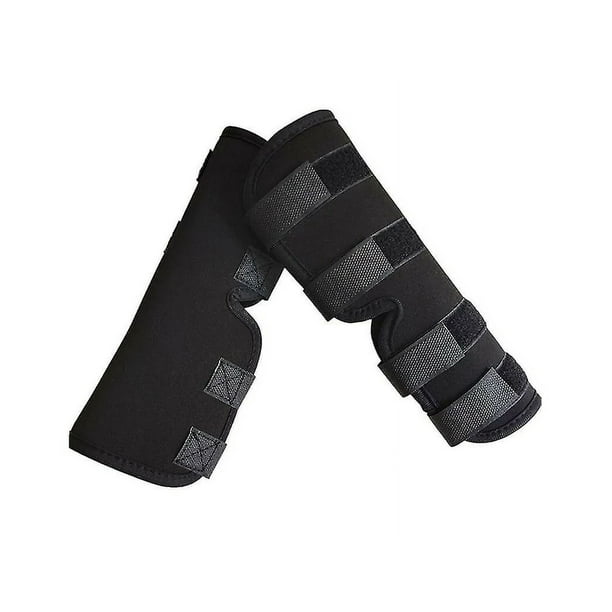 Par de aparatos ortopédicos para patas traseras para perros con gran apoyo con inserciones de resorte de metal dobles para estabilizar las patas traseras del perro, ayudar a los perros con lesiones,