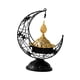 thumbnail image 4 of Porta incienso árabe, base robusta de candelabro, quemador de incensario de metal, cono de incienso Negro y oro, 4 of 9