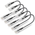thumbnail image 1 of Cable Ethernet Qiuean Cat6a de 0,6 m (paquete de 10) negro 10G RJ45 PVC, 1 of 6