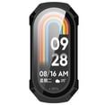 thumbnail image 2 of Caja De Cristal Estuche de vidrio PC Bumper Shell Case para Xiaomi Mi Band 8 Smart Band (Negro), 2 of 7
