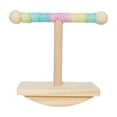 thumbnail image 1 of Natural Wooden Parrot Training Stand with Chewing Exercise Activity Play Gym for Small Medium Birds, 1 of 5