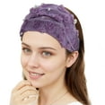 thumbnail image 4 of Unique Bargains 1 Pc Headband Faux Pearl Lace Wide Hairband for Women Purple, 4 of 5