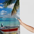 thumbnail image 3 of Orinice Beach Sunshine Shower Curtain Decorated with Fabric on Ocean Beach, Beach Perspective View 72x72 Inch Hawaii Seashore Summer Coastal Seaside Seascape 12 Hooks Waterproof 36x72, 3 of 7