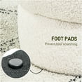 thumbnail image 5 of JERFIT Cream White Plush Ottoman Footstool, Round Faux Sheepskin Pouf Stool for Living Room, Bedroom, No Assembly Required, 5 of 9