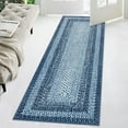 thumbnail image 3 of Haperlare Machine Washable Hallway Runner Rugs Braided Print Non Slip Runner Rugs for Entryway Laundry Room Blue Farmhouse Rug,2'x8', 3 of 7
