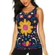 thumbnail image 1 of Fotbe Cinco De Mayo Floral Blusas Sin Mangas para Mujer – Estilo Casual, Corte Suelto, Slim-Fit, Cuello Redondo Deportivo, Tops de Verano para Gimnasio y Yoga-Large, 1 of 7