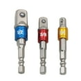 thumbnail image 2 of 3pcs Socket Bit Adapter Hex Shank Impact Drill Bit Extension Bar 1/4" 3/8" 1/2, 2 of 9
