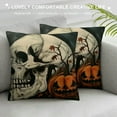 thumbnail image 3 of PHYHOO Halloween Pillow Covers  Skull Ghost Pillowcase Stay Spooky Holiday Farmhouse Throw Pillows Indoor Outdoor Couch Cushion Case for Home Sofa Decor, 3 of 5