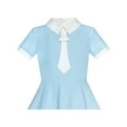 thumbnail image 4 of Girls Dress Back School Blue White Collar Tie Short Sleeve 6 Years, 4 of 6