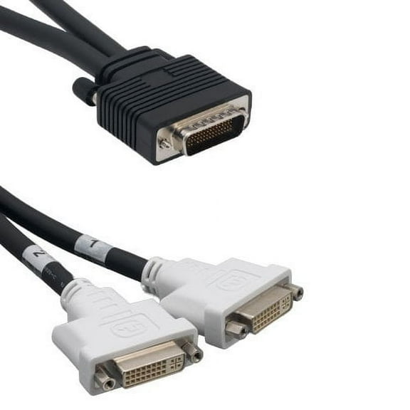 Kentek 8 inch DMS-59 DMS-60 male to 2x DVI integrated 24 5 pin dual link DVI-I female Y extension cable cord dual monitor display PC MAC TV LCD on Matrox Qid nVidia Quadro PNY Quadro Graphics card