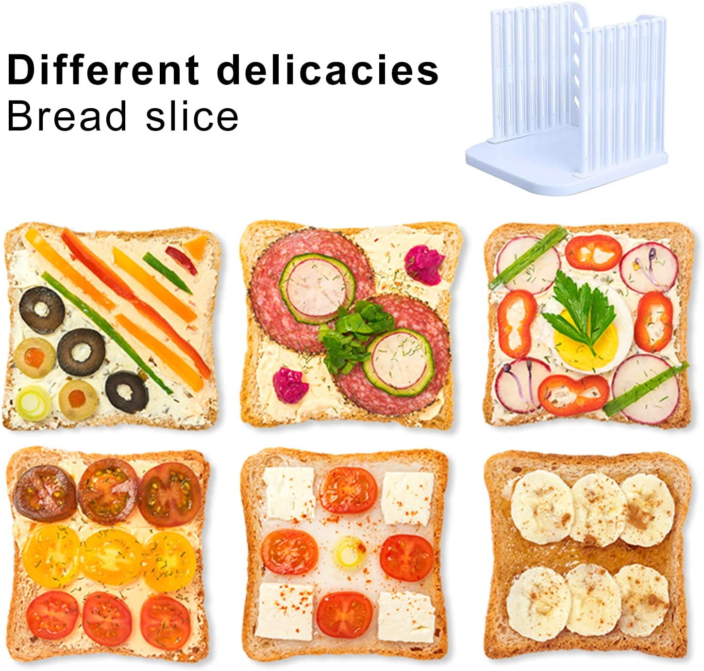 New Toast Bread Slicer Plastic Foldable Loaf Cut Rack Cutting Guide Slicing  Tool Kitchen Accessories Practical Cakes Split Tools