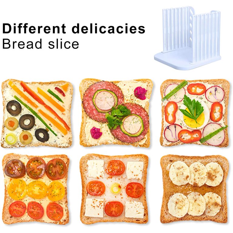 Aobrill Bread Slicer for Homemade Bread Foldable Toast Slicer with Non-slip  Mat (White) - Yahoo Shopping