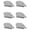 Light Grey, variant on Top Headwear Adult Solid Color 6 Piece Wool French Bohemian Beret - Light Grey