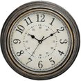 thumbnail image 1 of Vintage Quartz Wall Clock 30cm Silent Non Ticking Large Numbers & HD Glass, Vintage Copper, 1 of 5