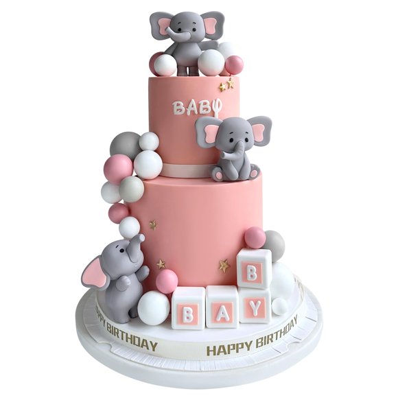 28 bolas de elefante para decoración de pasteles, decoración de pasteles, decoración de tartas para niño y niña, decoración de fiesta
