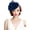 035 Navy Blue Wool, variant on 1920s Felt Flower Fascinator Pillbox Hat Wedding Church Derby Hats for Women Winter Fedoras