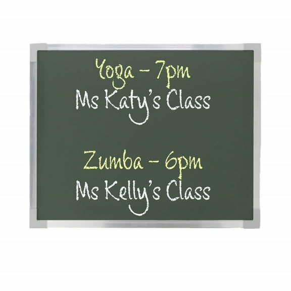 Home, Office, And Classroom 24 X 36 Aluminum Framed Green Chalkboard