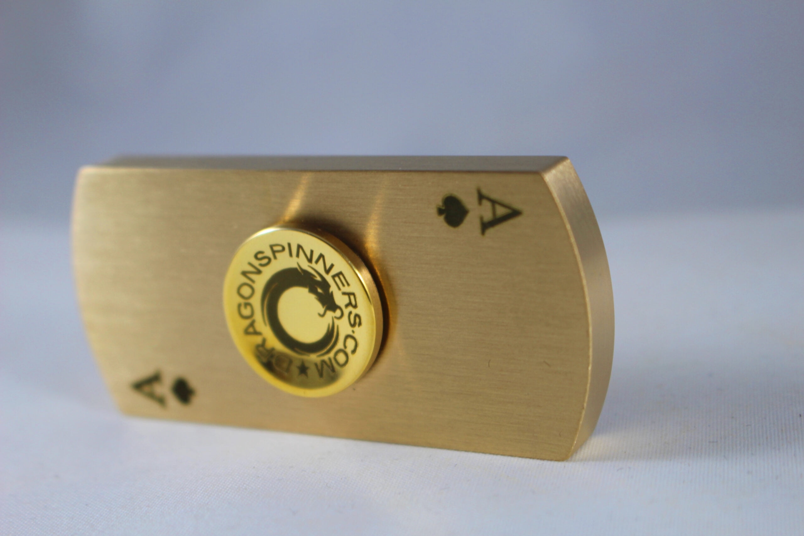 Ace Of Spades Brass Metal Fidget Spinner – Maximum Spin Time – Premium Brass – Smooth & Silent Rotation – Stress Relief & Focus Aid – Unique Playing Card Design