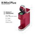 Keurig KMini Plus Single Serve KCup Pod Coffee Maker, Cardinal Red