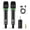 Black, variant on Bietrun Rechargeable Wireless Microphone, Dual Metal Cordless Handheld Dynamic Wireless Mics with 1/4'' Output for Karaoke, Meeting, Singing, Church, Wedding(UHF 240ft Range)(Receiver with Bluetooth)