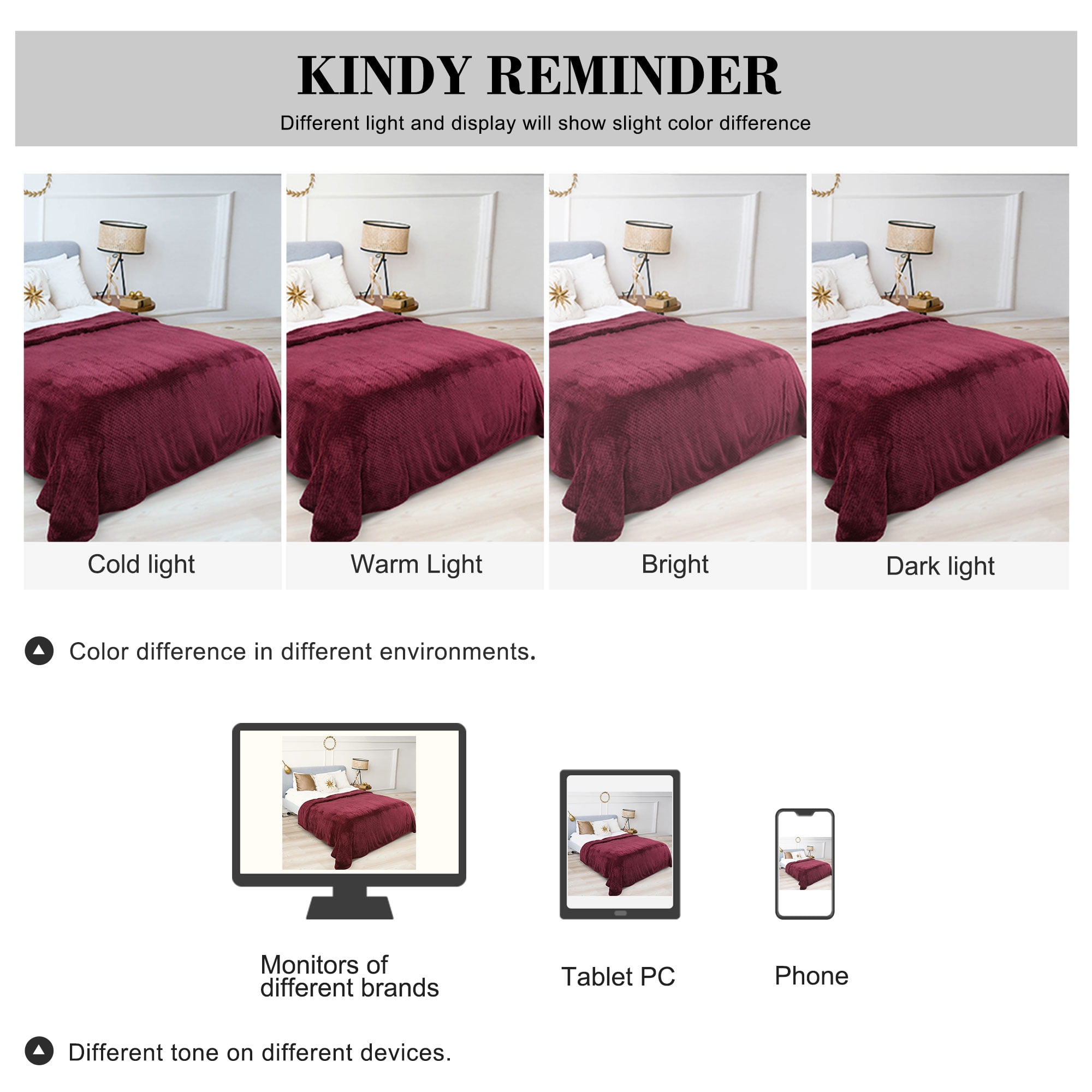 Unique Bargains Soft Flannel Fleece Velvet Blanket Burgundy 60" x 78"