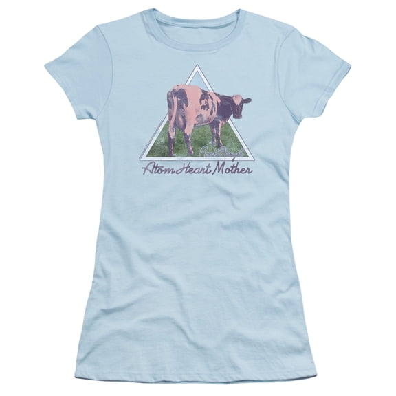 Pink Floyd Atom Mother Heart Pyramid Junior Women's T-Shirt Sheer Light Blue