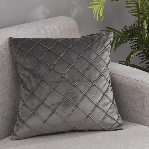 [IN2XZT171-13 Gray] Diamond Cushion Throw Pillows (With/Without Inserts)