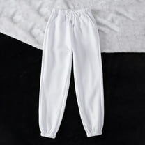 Aobny Sweatpants Women Baggy White Sport with Pockets Sweatpants High Waisted Ankle Joggers Business Pants for Women