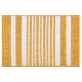 thumbnail image 1 of Safdie & Co. Chenille Bath Mat Knitted Striped Yellow, 1 of 2