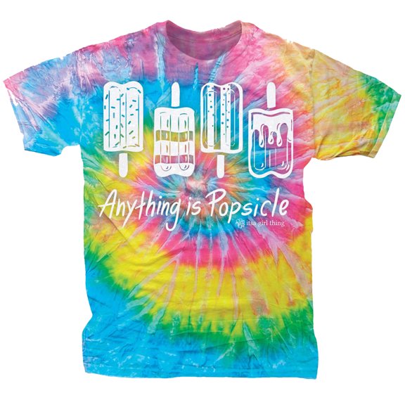 Itsa Girl Thing Anything is Popsicle Short Sleeve T-Shirt-Eternity Tiedye-Medium