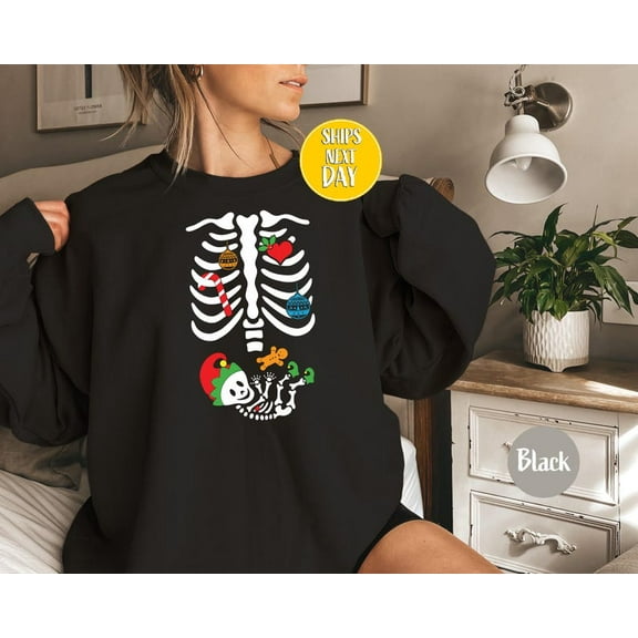 Christmas Pregnancy Announcement Sweatshirt, Santa Baby Maternity Hoodie, Mother to Be Gift