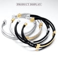 thumbnail image 1 of Bracelet Stainless Steel Wire Adjustable Size Multi-layer Cable Bracelets For Women Twisted Open Hand Chain Bangles Jewelry Accessory Present Black, 1 of 9