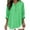 Green, variant on Women's Blouses Oversized Polo Collar with Decorative Buttons Rolled Three-Quarter Sleeves Lightweight Linen-Like Fabric Breathable Casual Summer Top Pink S