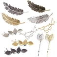 thumbnail image 1 of 11pcs hoja de metal Retro Bobby Pin Pearl Hair Folder Bangs Clip calambre lateral para mujeres niñas, 1 of 7