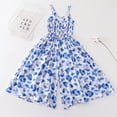 thumbnail image 2 of MIXUE Girls Jumpsuits & Rompers Summer Butterfly Print Spaghetti Straps Sleeveless Loose Casual Wide Leg Fashion Bodysuits Sportwear,Blue,14-15 Years, 2 of 3