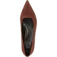 thumbnail image 4 of Naturalizer Women's Natalia Kitten Heel Pointed Toe Pump Cappuccino Brown Suede 7.5W, 4 of 5