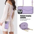 thumbnail image 3 of Compatible with iPhone 16 Pro max Wallet Case for Women Crossbody Phone Case PU Leather Zipper Handbag Wrist Strap Cover Credit Card Holder,for Apple 16 Pro,Cell Phone Cases, 3 of 8