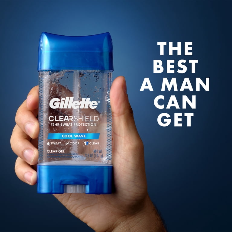 Gillette Antiperspirant and Deodorant for Men, Clear Gel Cool Wave