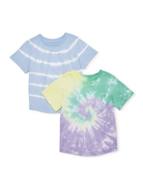 Wonder Nation Baby & Toddler Boy Tie Dye T-shirts, 2 pack