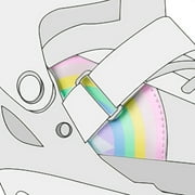 Rainbow Unicorn Adjustable Roller Skates for Kids with Light up Wheels for Girls and Boys-Small(10C-13C US)